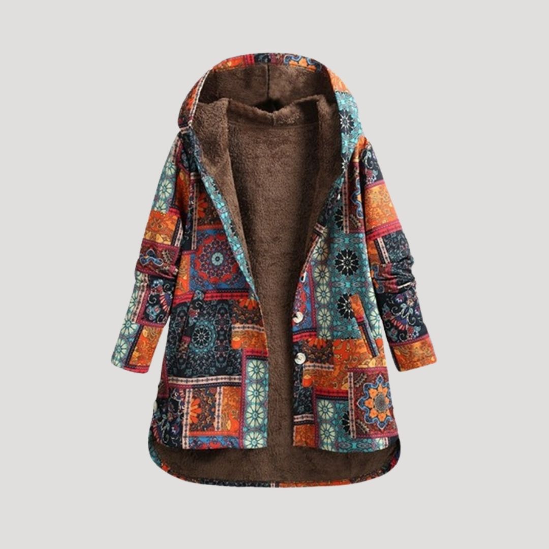 Drune | Damen Kapuzen Kunstfell Lange Winterjacke