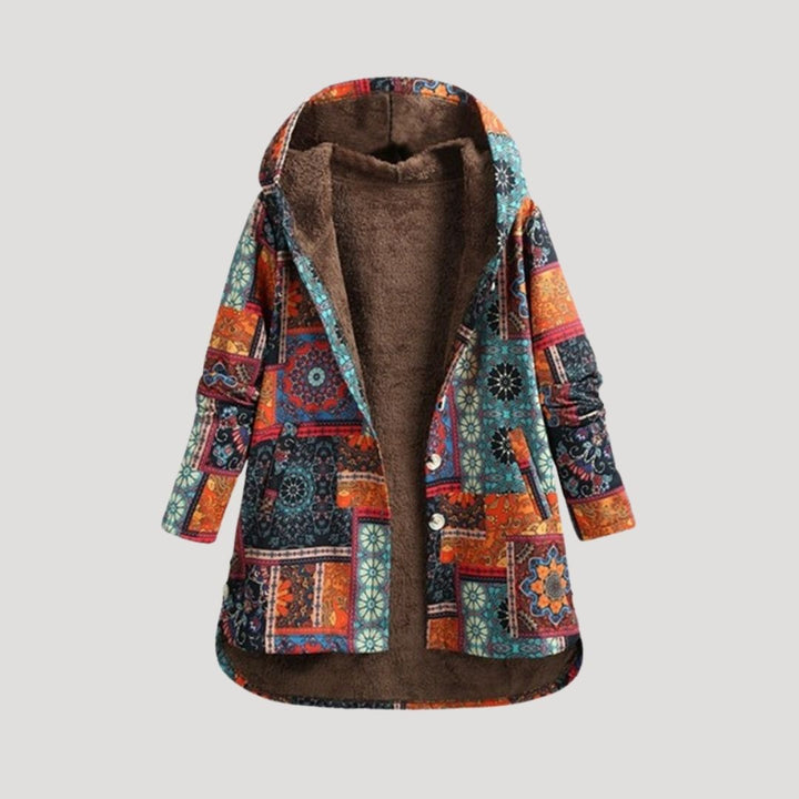 Drune | Damen Kapuzen Kunstfell Lange Winterjacke
