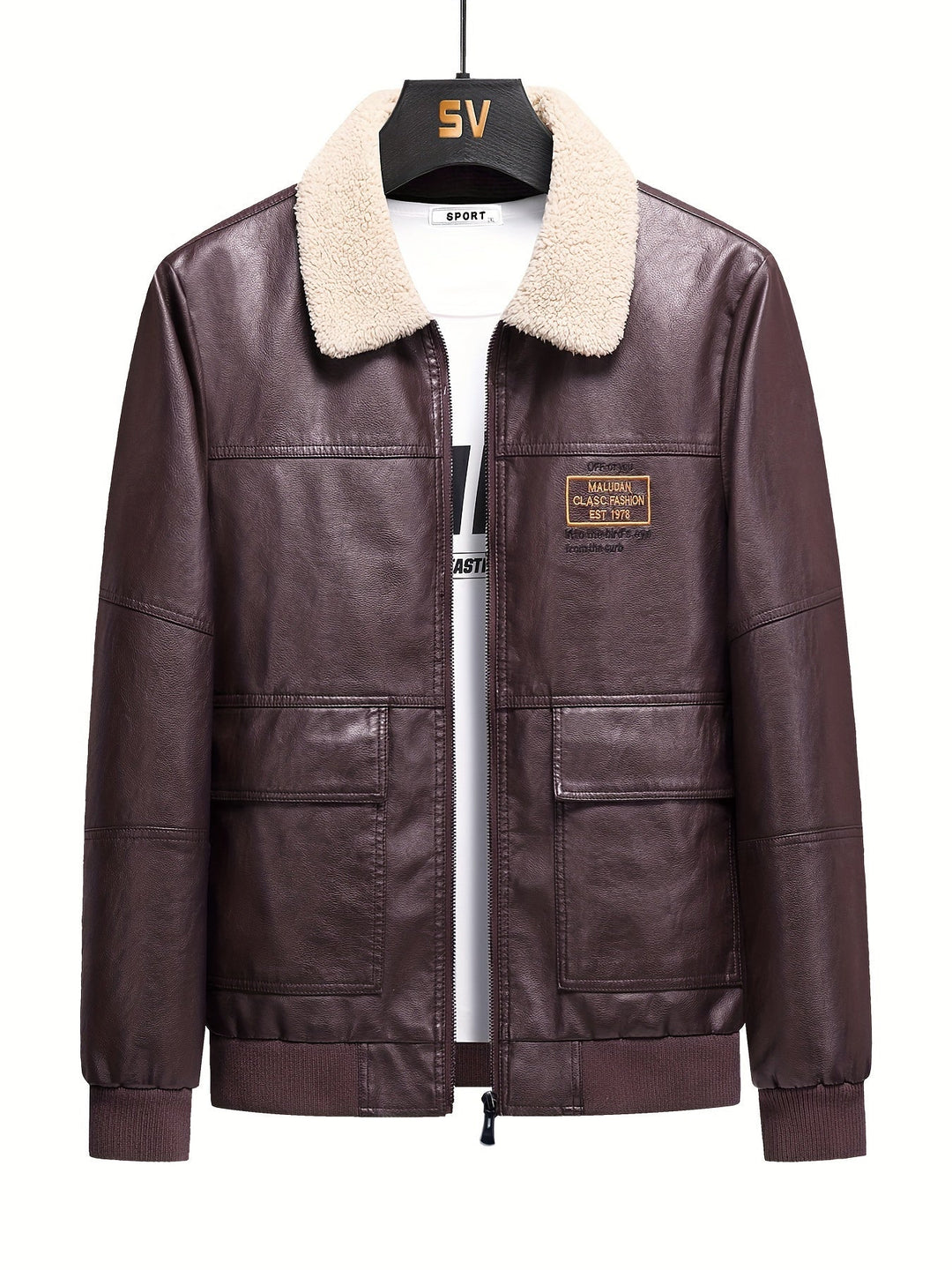 Drune | winterwarm PU-Lederjacke für Männer - Perfekt für Aktivitäten im Freien
