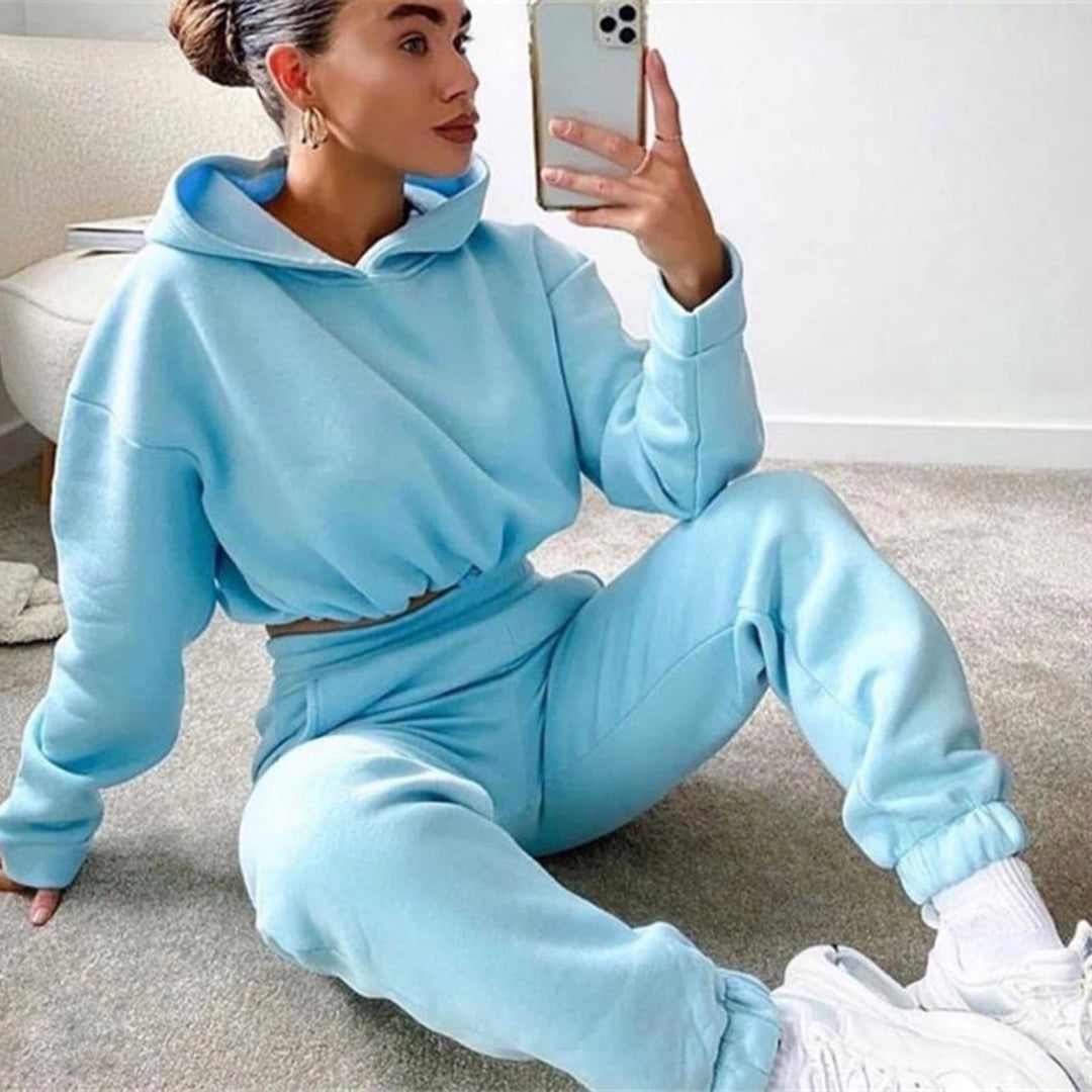 Drune | Jogginganzug Zweiteiler mit Cropped Hoodie