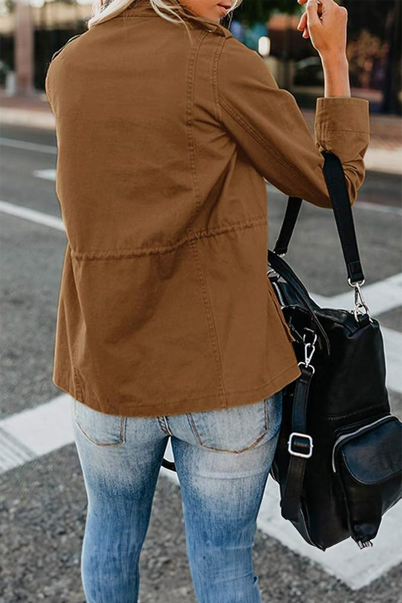 Drune | Kaffeebraune Übergangsjacke