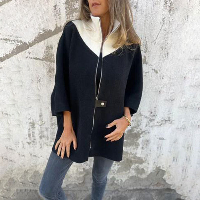 Drune | Stylish two-tone long jacket for elegant layered looks