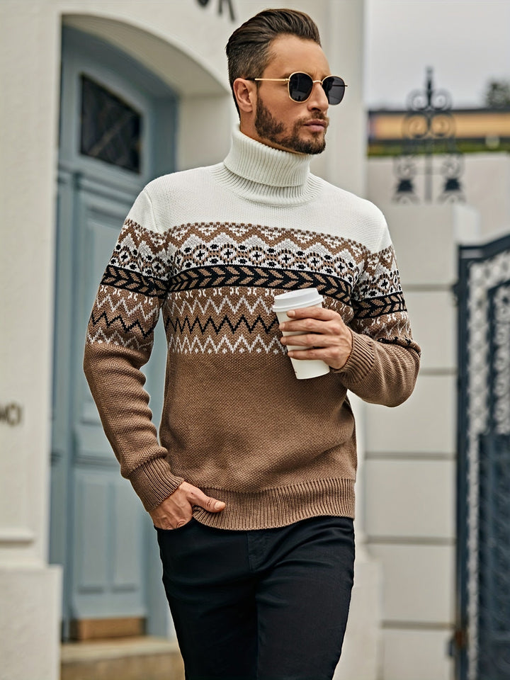 Drune | Lässiger Rollkragenpullover für Herren in schmaler Passform