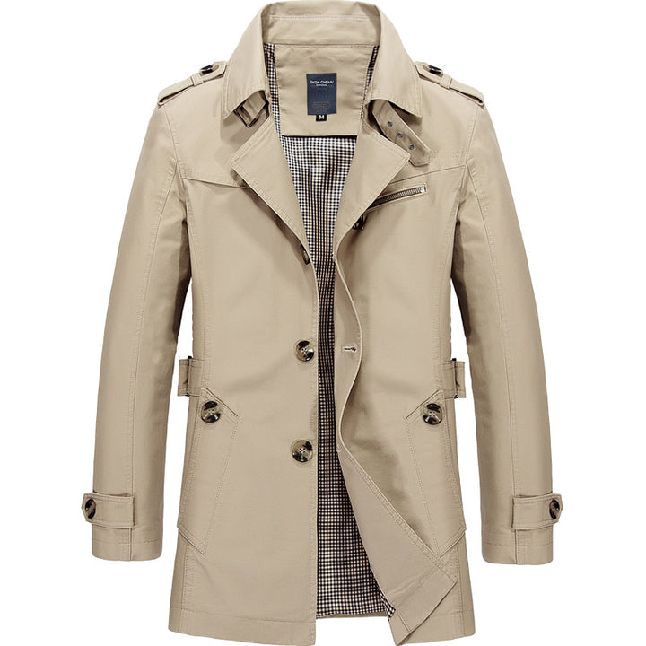 Herren Modische Trenchcoat Jacke Drune