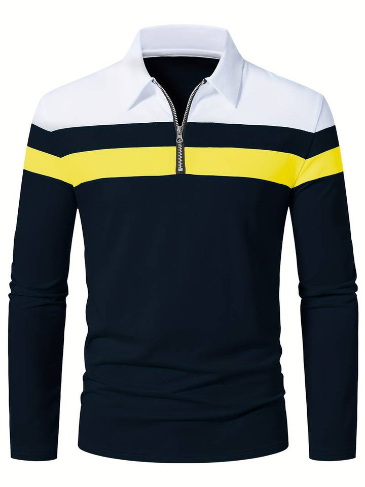 Drune – langärmliges poloshirt mit reißverschluss