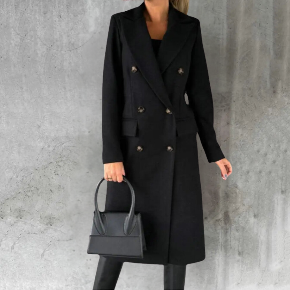 Drune | Eleganter Langer Mantel Für Damen