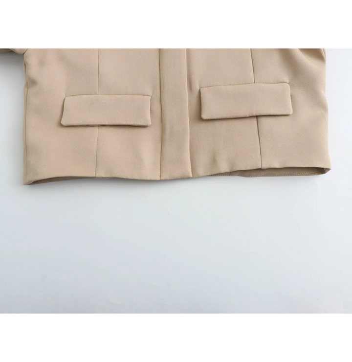Drune | Bomberjack Damen Kurzjacke mit Vier Fronttaschen und Minimalistischem Design