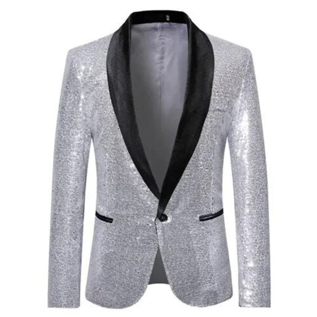 Drune | Herren Blazer mit Pailletten Feier
