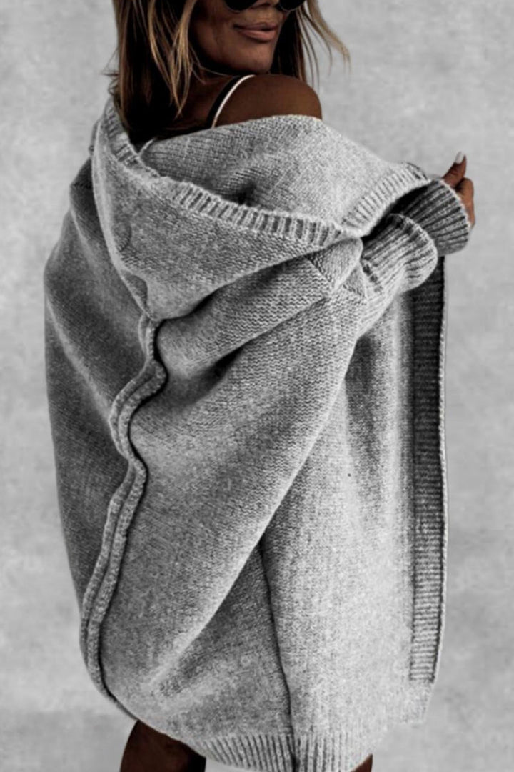 Drune | gestrickter Kapuzenmantel