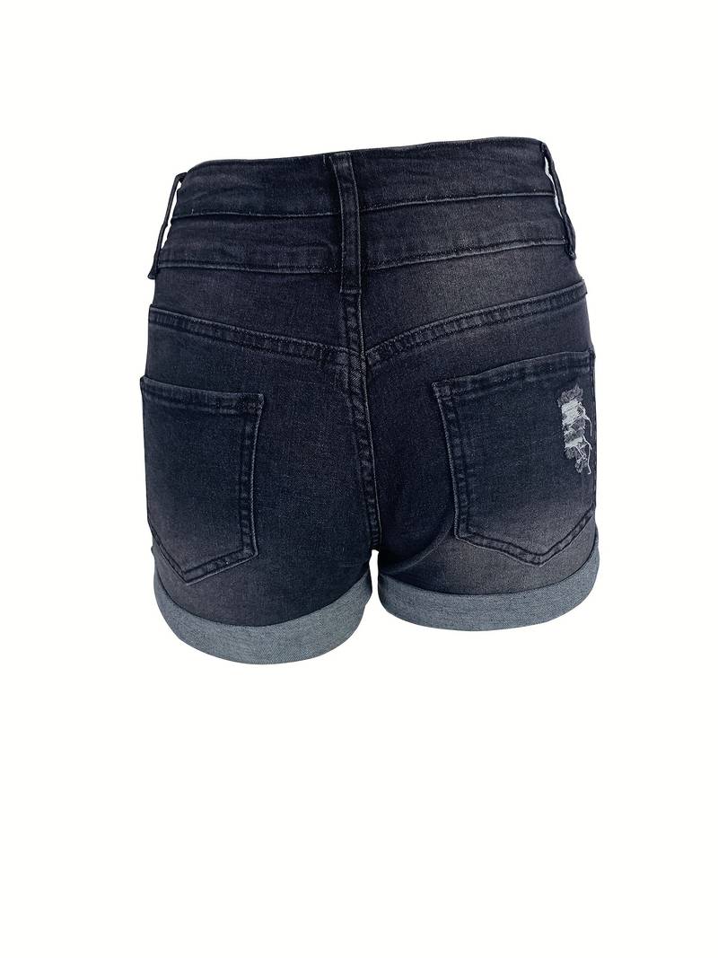 Drune | Gerippte Jeansshorts für Frühling/Sommer