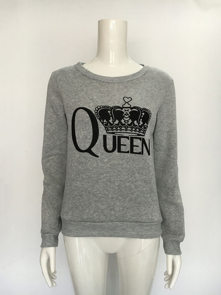 Damen Sweatshirt mit königlichem Aufdruck Drune