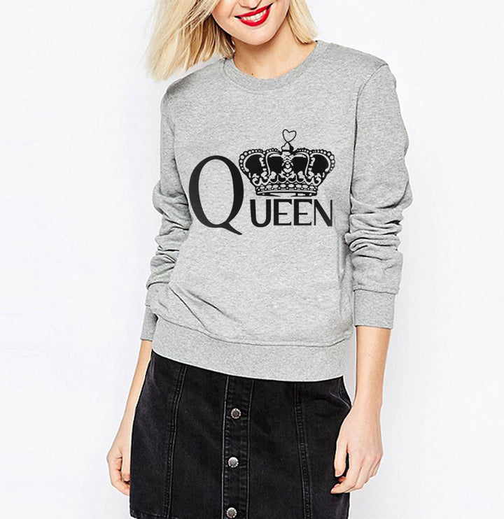 Damen Sweatshirt mit königlichem Aufdruck Drune