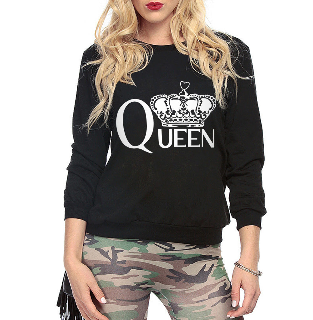 Damen Sweatshirt mit königlichem Aufdruck Drune