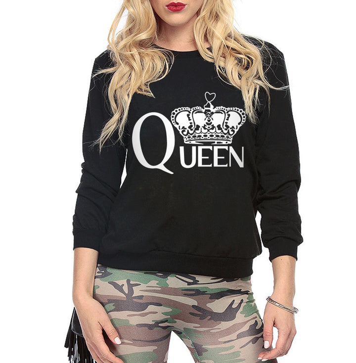 Damen Sweatshirt mit königlichem Aufdruck Drune