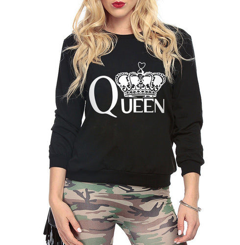 Damen Sweatshirt mit königlichem Aufdruck Drune
