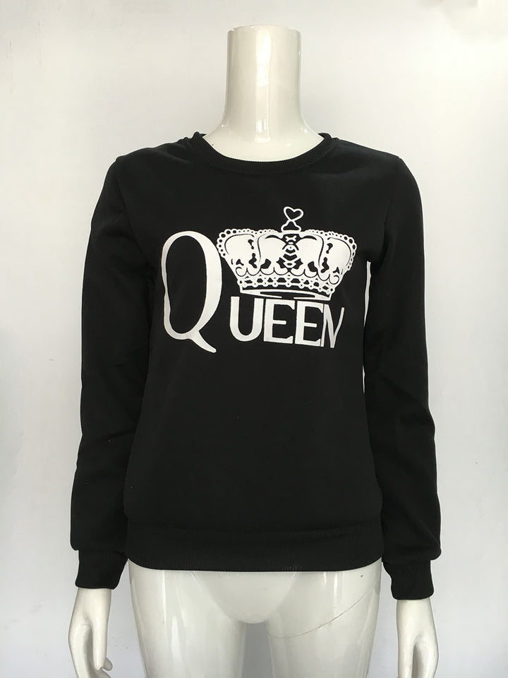 Damen Sweatshirt mit königlichem Aufdruck Drune