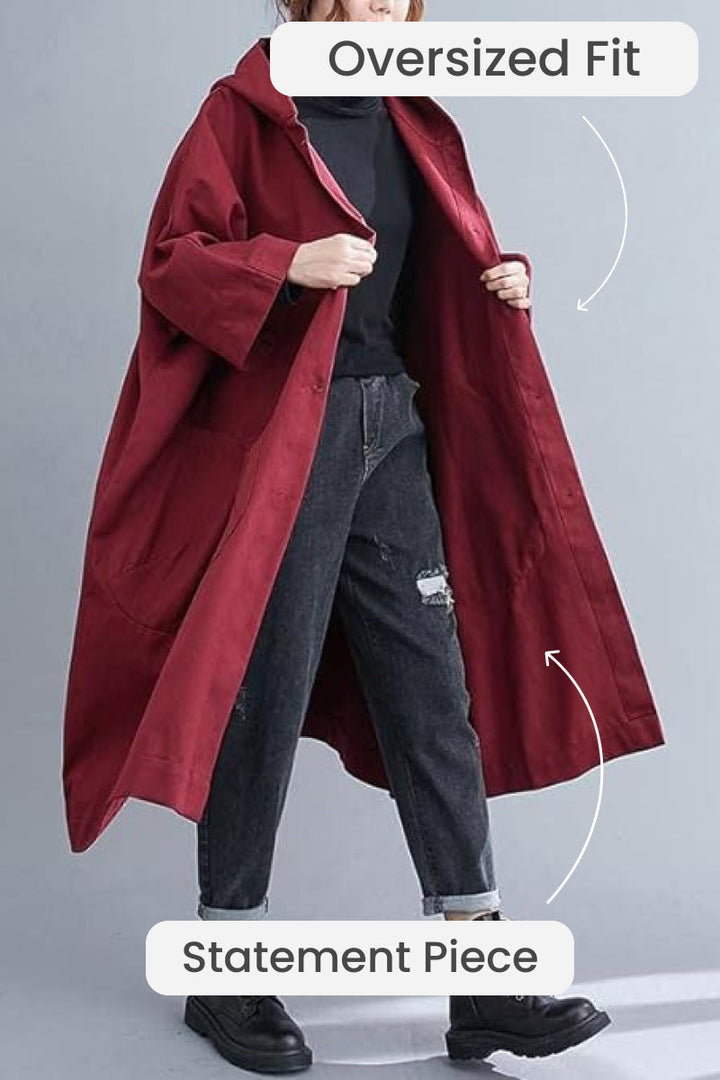 Drune | Windjacke Weinrot