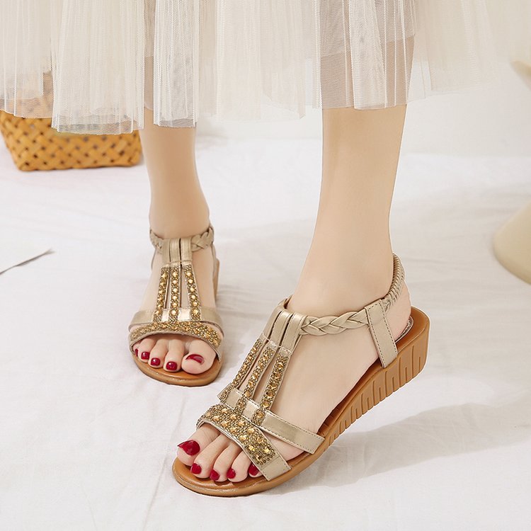 Drune | Sandalen mit Offener Zehe und Strass