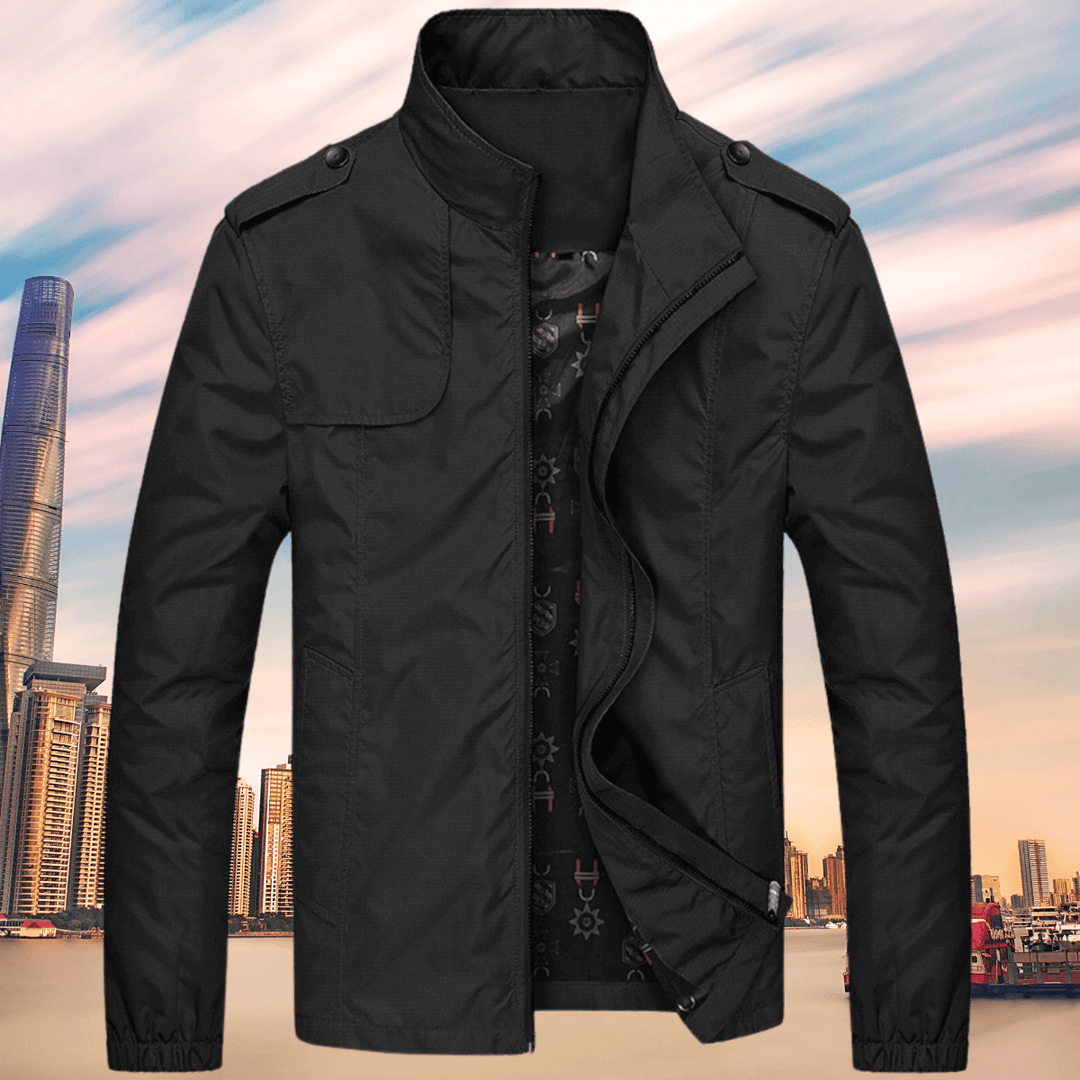 Drune | Herren Herbst Freizeit Oxford Jacke mit Kragen