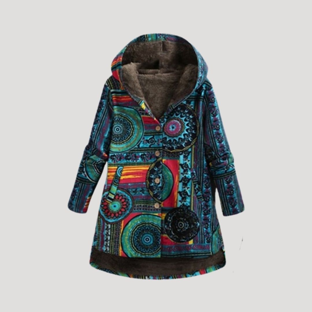 Drune | Damen Kapuzen Kunstfell Lange Winterjacke