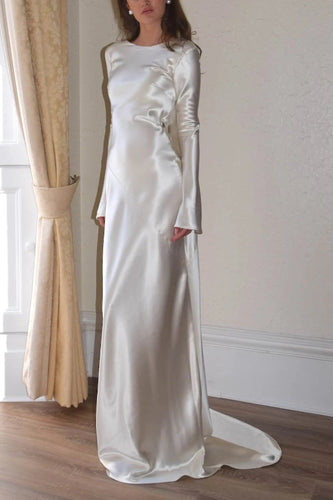 Drune | Pearl Eden Satin Rückwärtig Offene Cowl Neck Gown Maxi Kleid