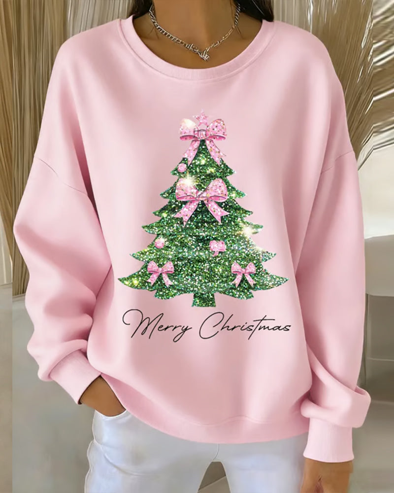 Drune | Sweatshirt mit Weihnachtsdruck und Langen Ärmeln