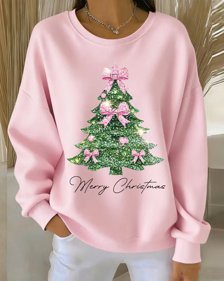 Drune | Sweatshirt mit Weihnachtsdruck und Langen Ärmeln