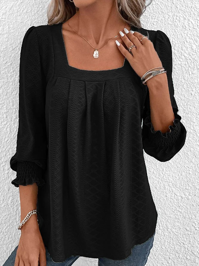 Drune | Baumwollbluse Mit Eckigem Ausschnitt