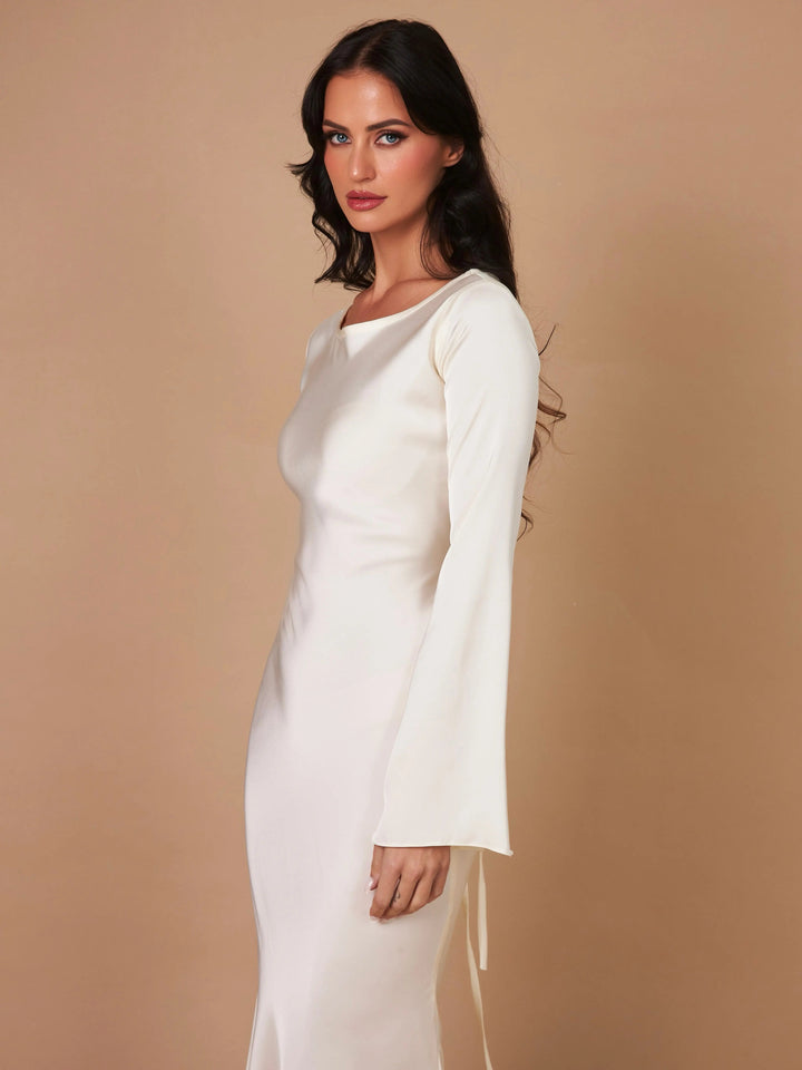 Drune | Fließendes Maxi Kleid Mit Langen Ärmeln Für Damen
