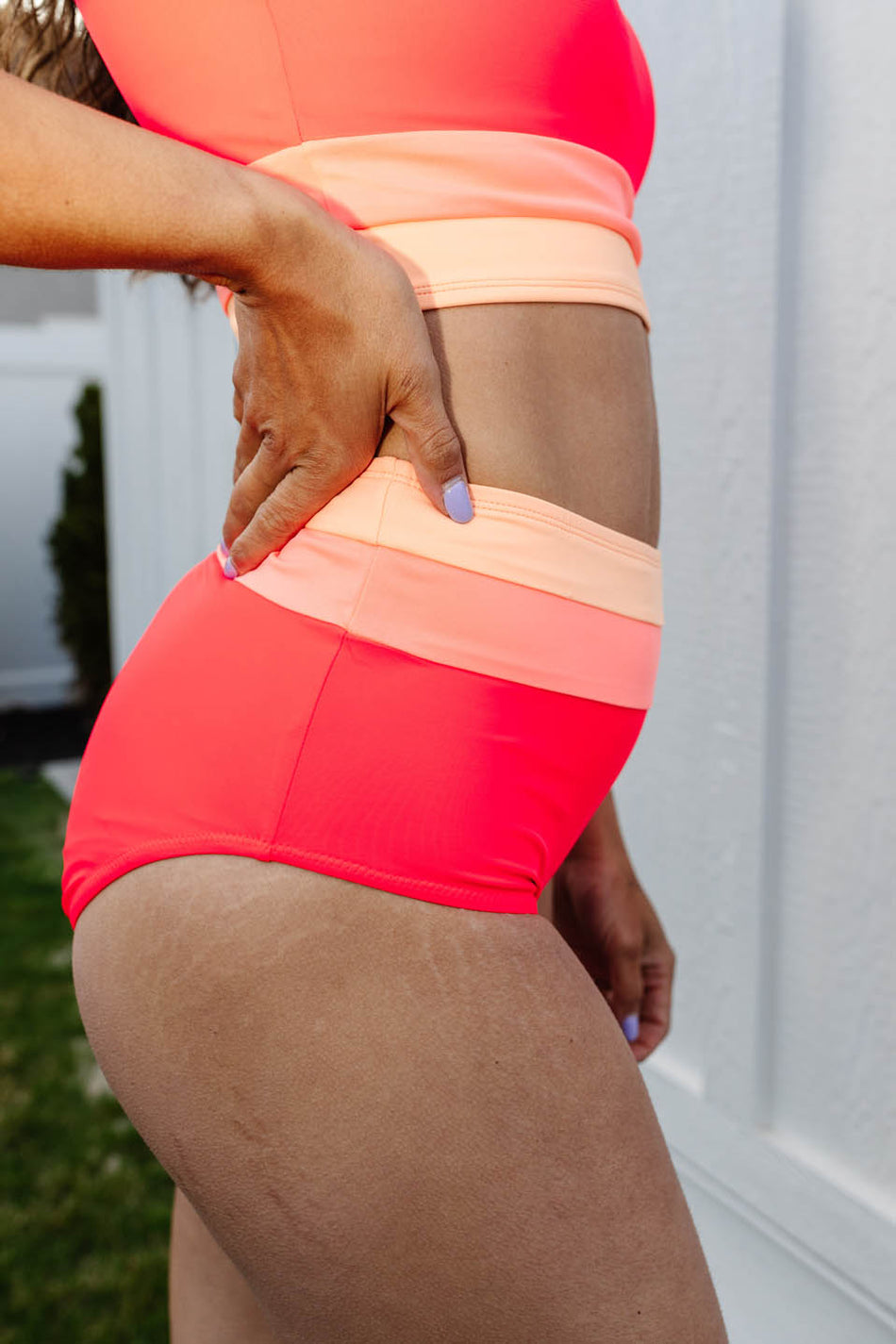 Drune | Colorblock Cut Back Bikini Set