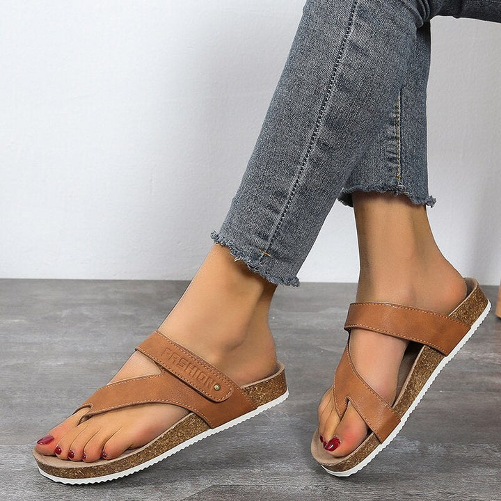 Drune | Orthopädische Sandalen mit Offener Zehenpartie und Korksohle
