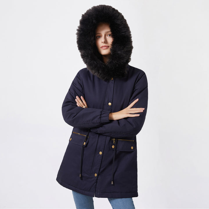 Drune | Damen Wintermantel mit Fleece-Futter und Kapuze