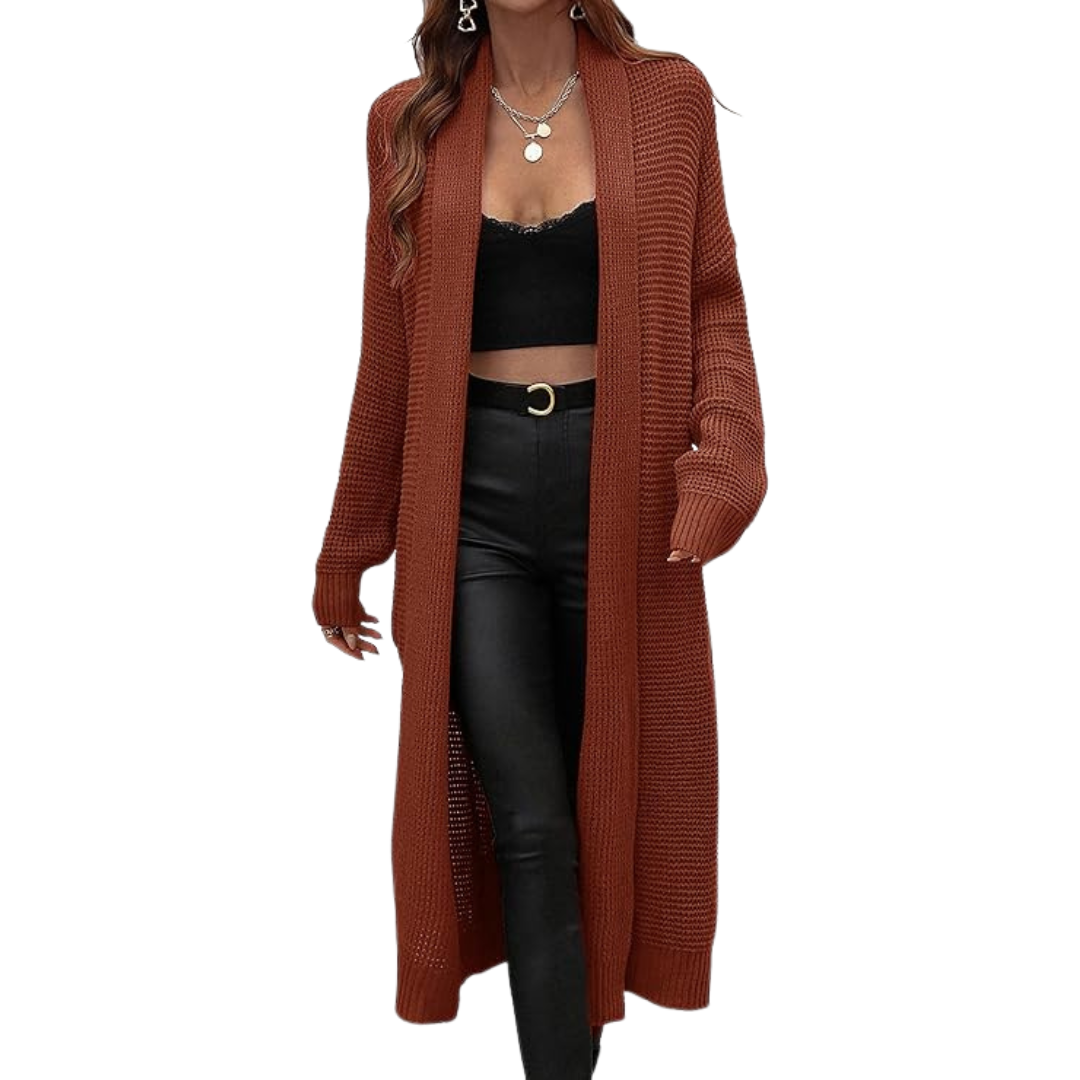 Drune | Langer Offener Strickjacke Für Damen