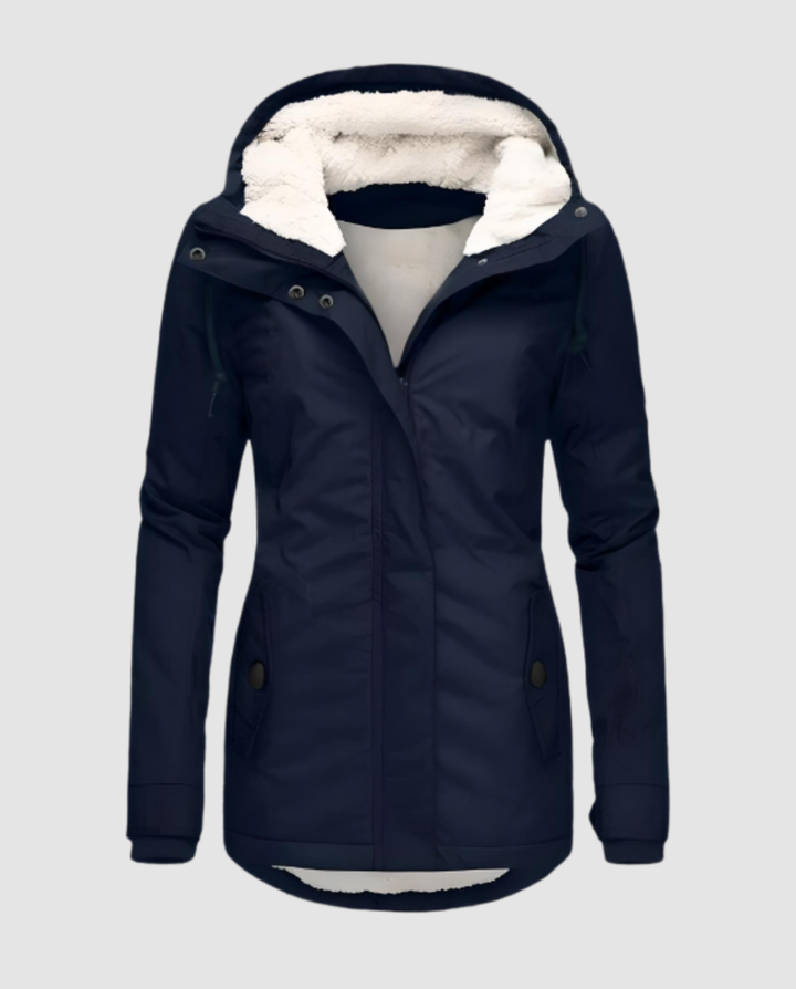 Lange Gefütterte Winterjacke Damen | Drune
