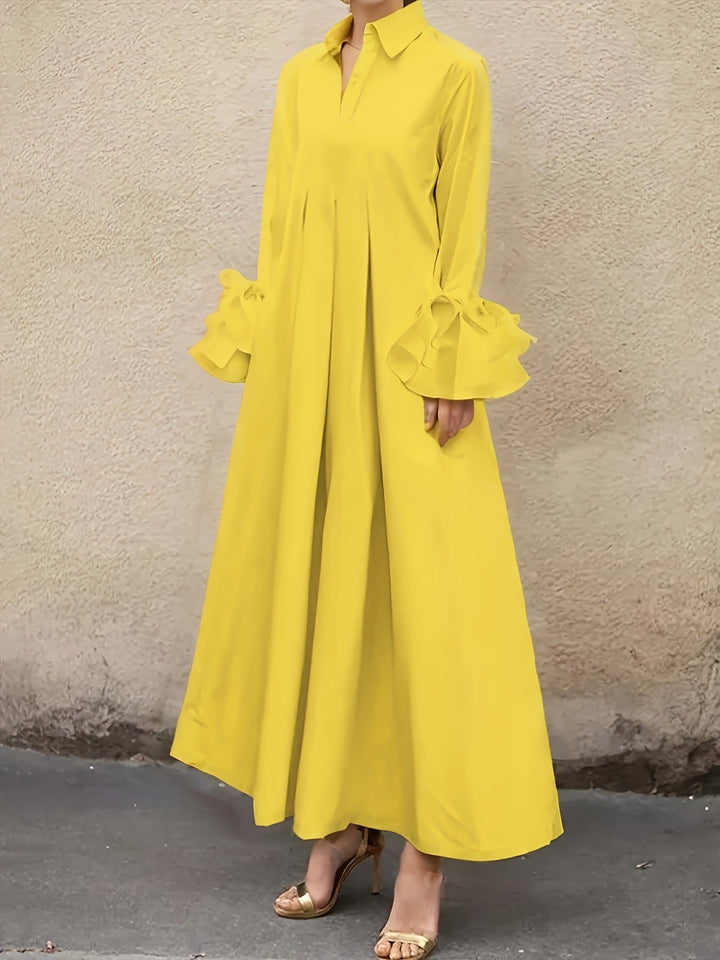 Damen Lange Hemdblusenkleid Drune