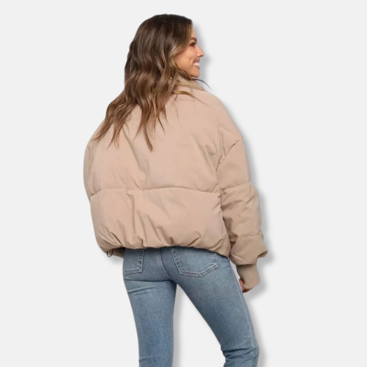 Drune | Puffer-Jacke - Wärmeisolierung - Kürzere Länge - Stehkragen - Gerippte Bündchen