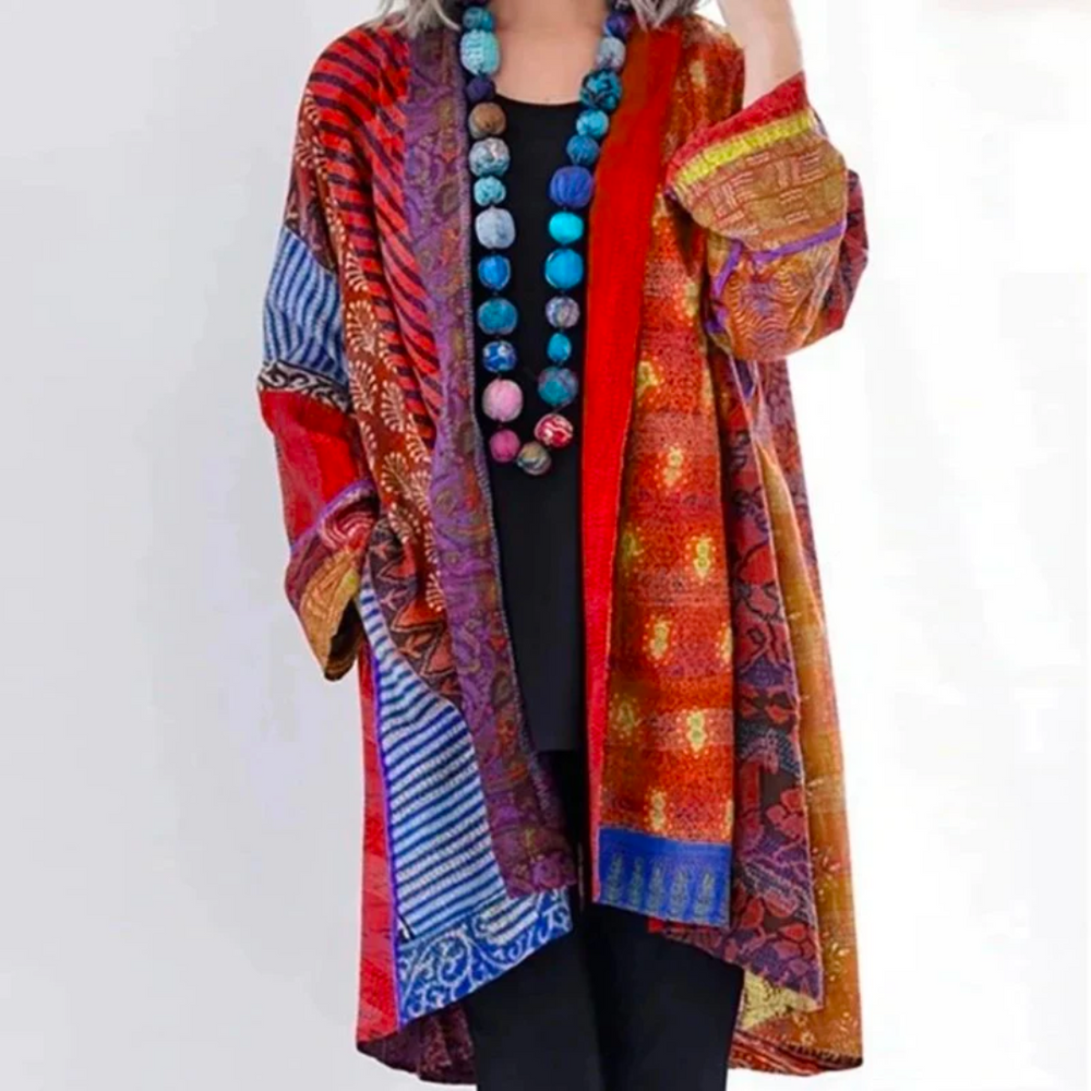 Drune | Damen Boho Bedruckter Kimono - Lockere Passform