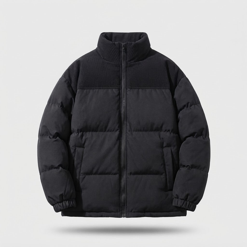 Damen Modische Daunenjacke mit hohem Kragen Drune