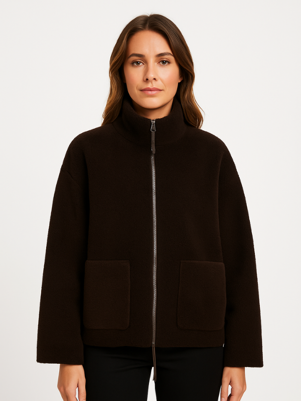 Drune | Übergroße Zip up Winterjacke mit Hohem Kragen Design