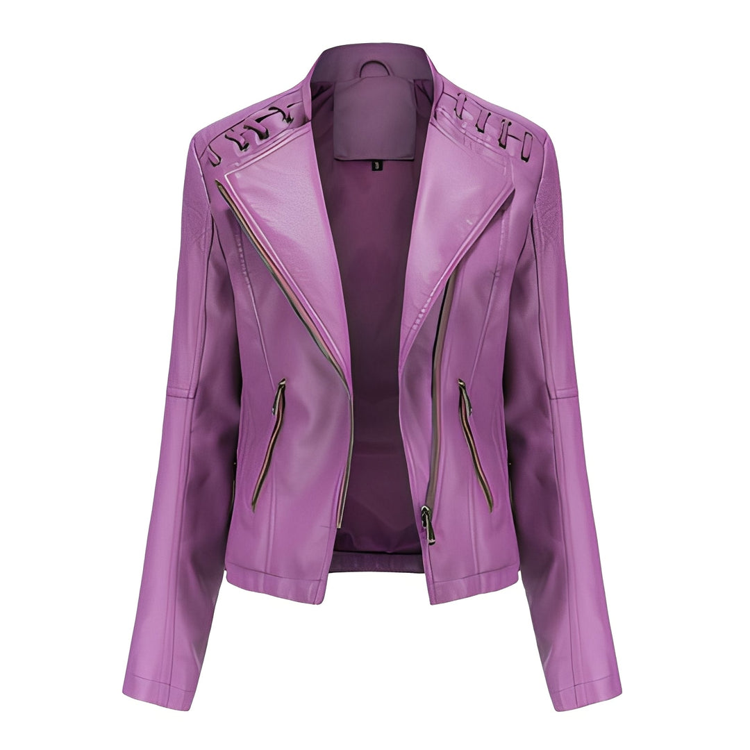 Drune | Stilvolle, slim kurze Lederjacke für Damen