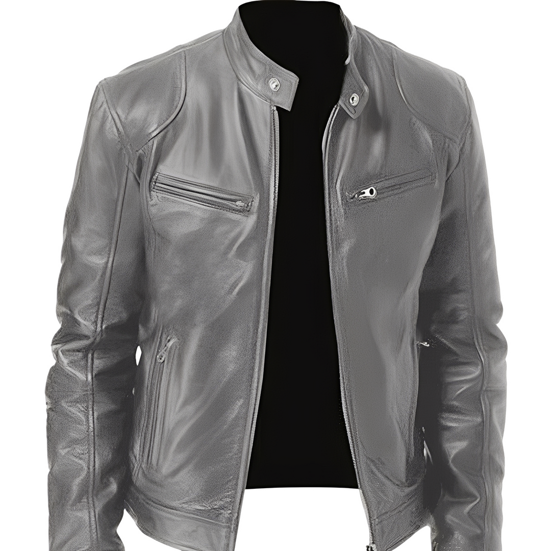 Drune | Lässige, figurbetonte Lederjacke für Männer