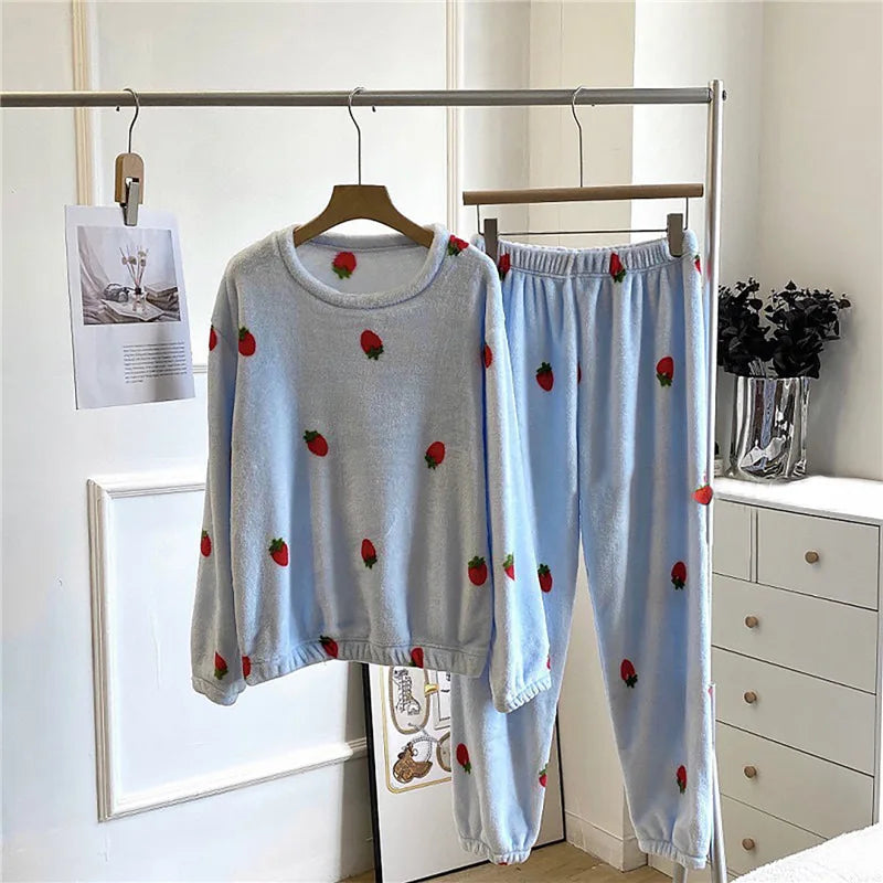 Drune | Fleece Komfort Pyjama - Süß, Warm und Bequem in 7 Trendy Varianten