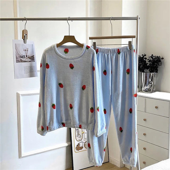 Drune | Fleece Komfort Pyjama - Süß, Warm und Bequem in 7 Trendy Varianten