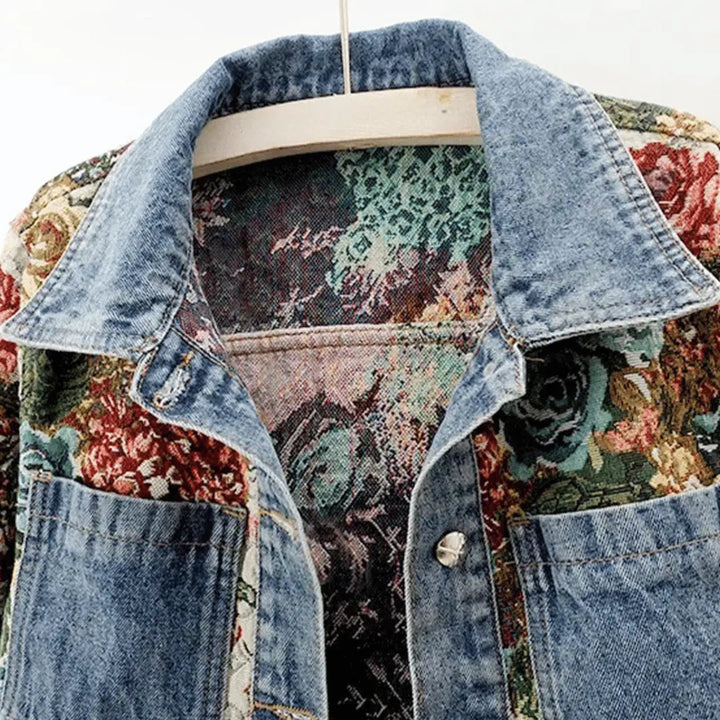 Drune | Floral Denim Jacke