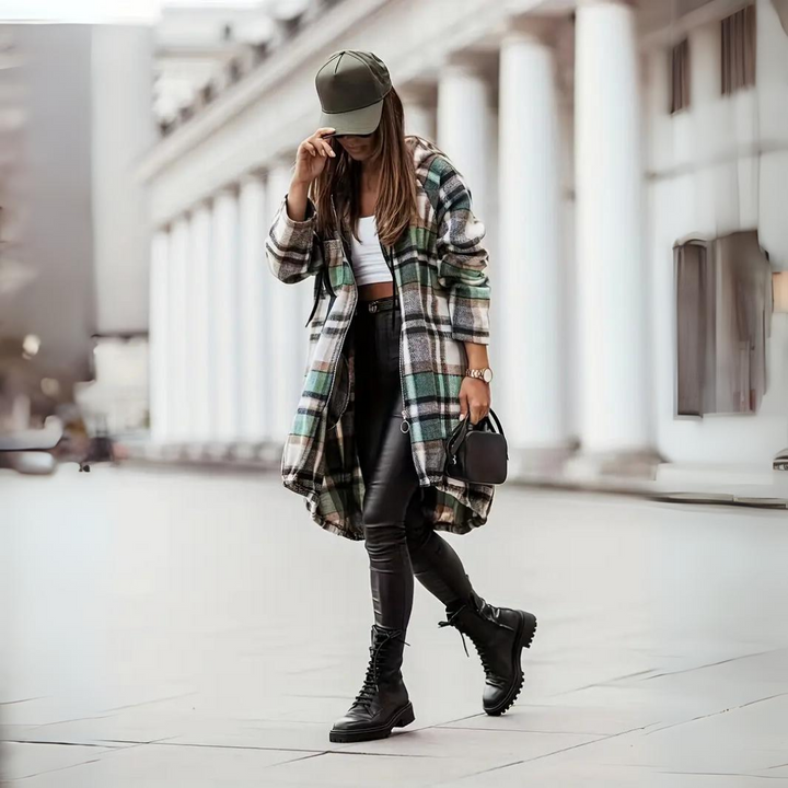 Drune | Trendiger karierter Cardigan für Frauen