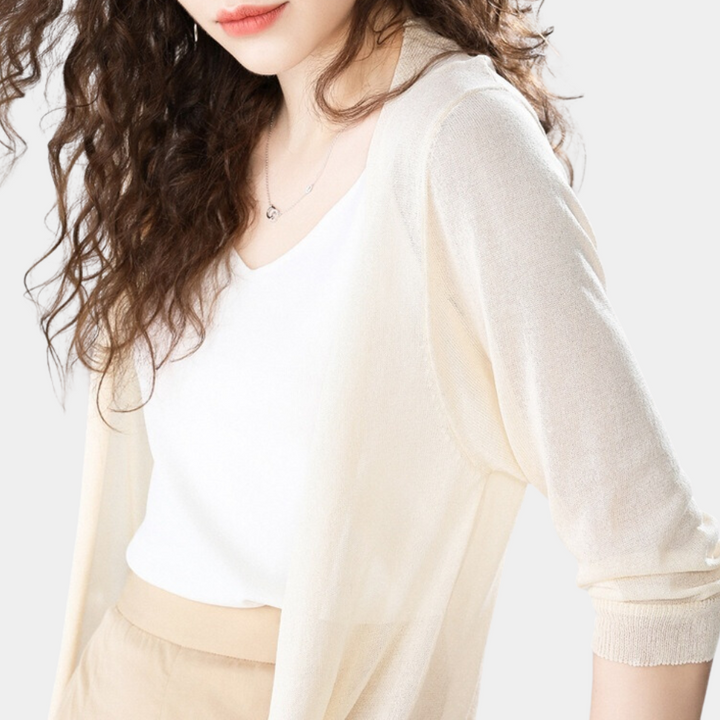 Drune | Damen Lange Weste Elegant Und Leicht Sommer Strickjacke Für Frauen