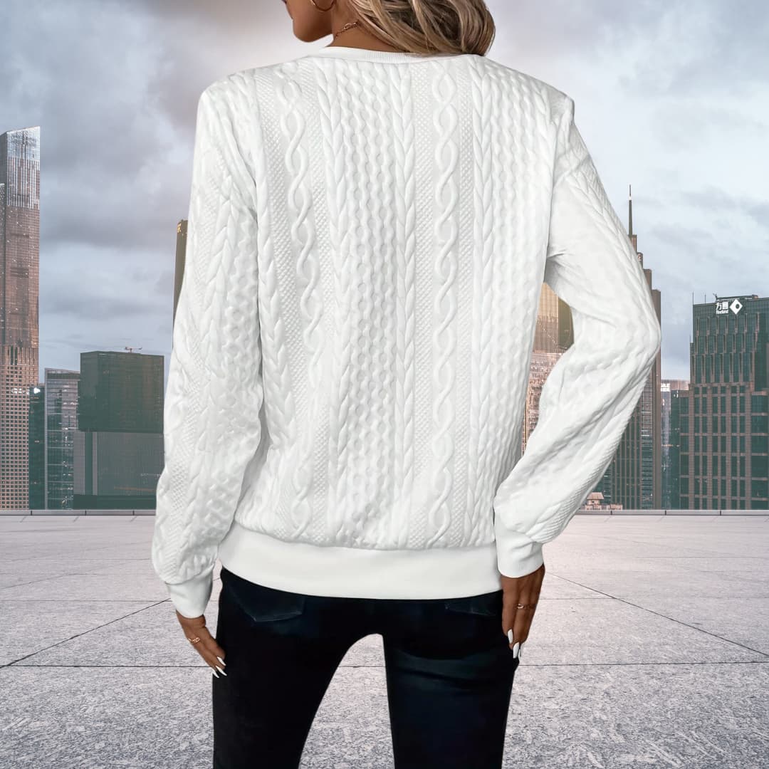 Drune | Strickpullover mit halbem Reißverschluss Damen