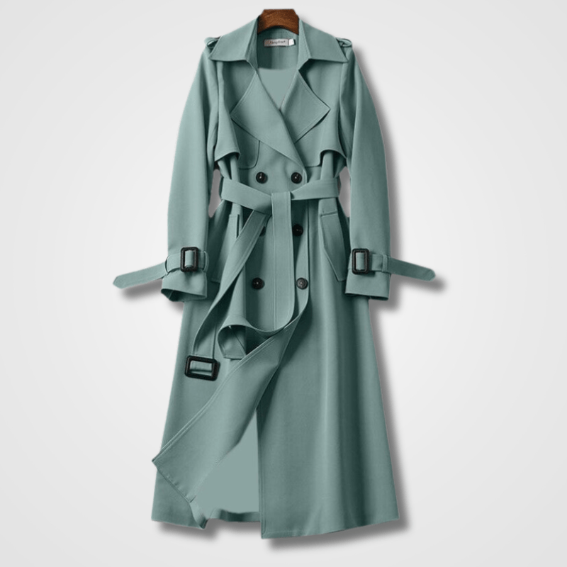 Drune | Langer Trenchcoat - Gürteltaille - Leichtes Polyester - Zeitlose Oberbekleidung