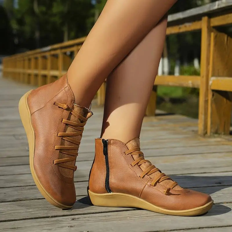 Drune | Stiefeletten Damen – bequemer Schnürverschluss