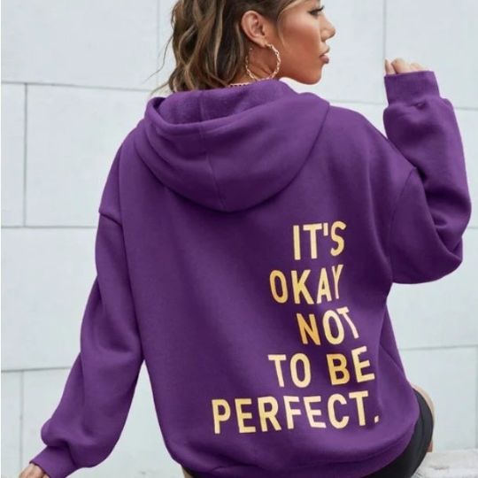Drune Damen Hoodie mit Rückenprint und Kapuze